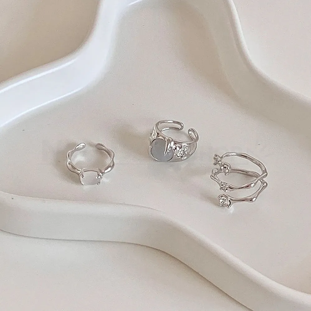 Elegant Moonstone Open Ring