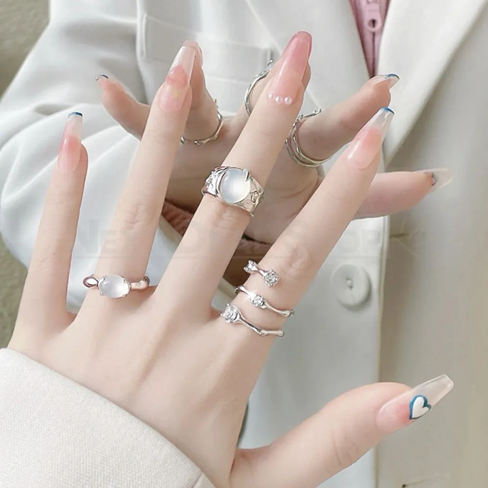 Elegant Moonstone Open Ring