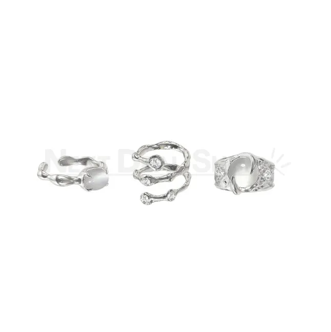 Elegant Moonstone Open Ring