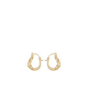 Eroz Slim Hoop Earrings - 24 carat gold-gilded edition