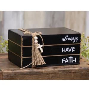 Faith Wood Book Stack