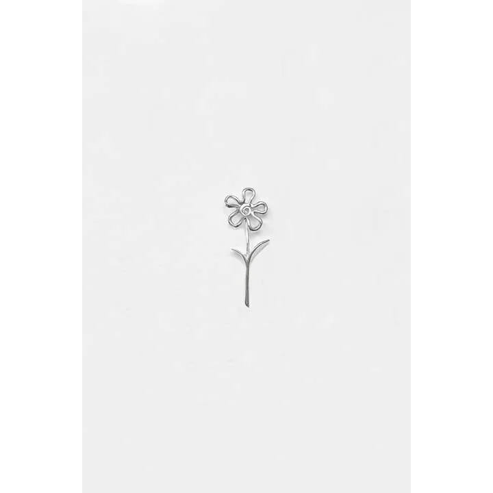 Flora Studs And Stem Earrings in Sterling Silver