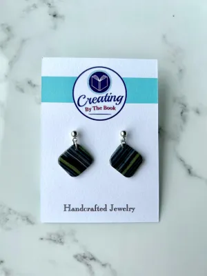 Flower Cane Stripe Mini Emily Earrings