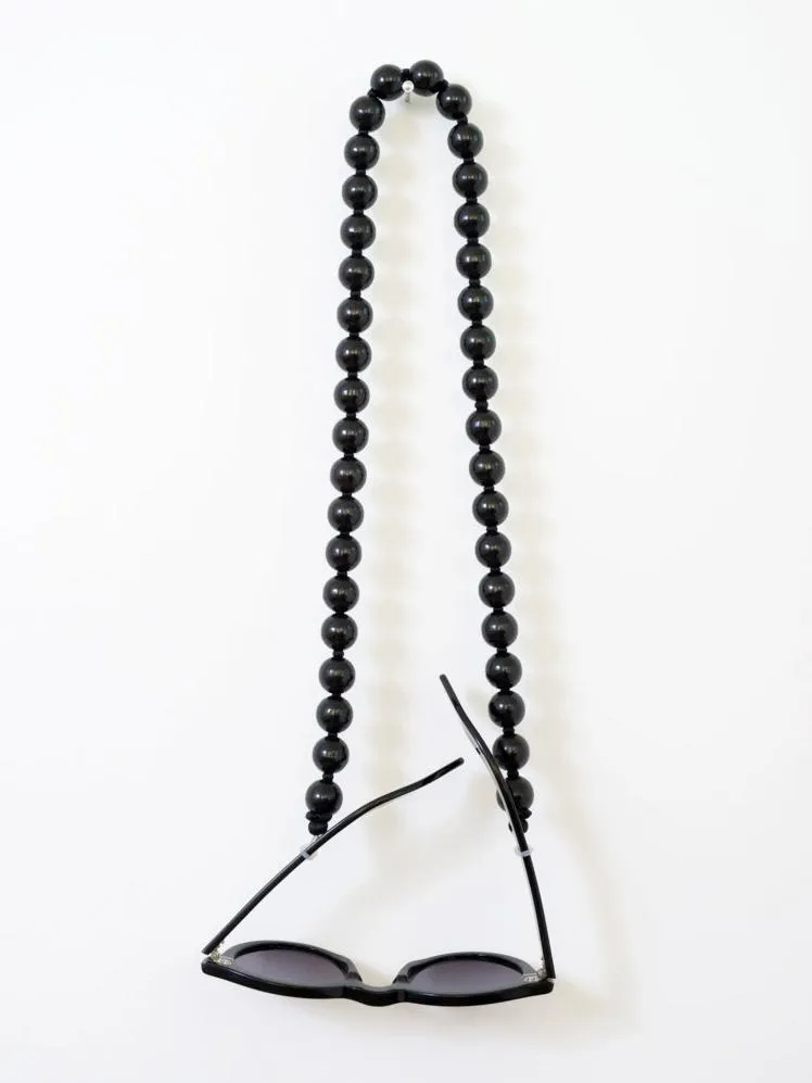GLASSES HOLDER - BIG PERLEN - BLACK