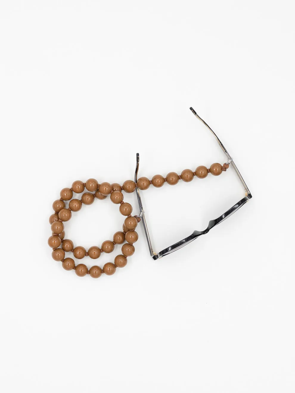 GLASSES HOLDER - BIG PERLEN -MOCCA