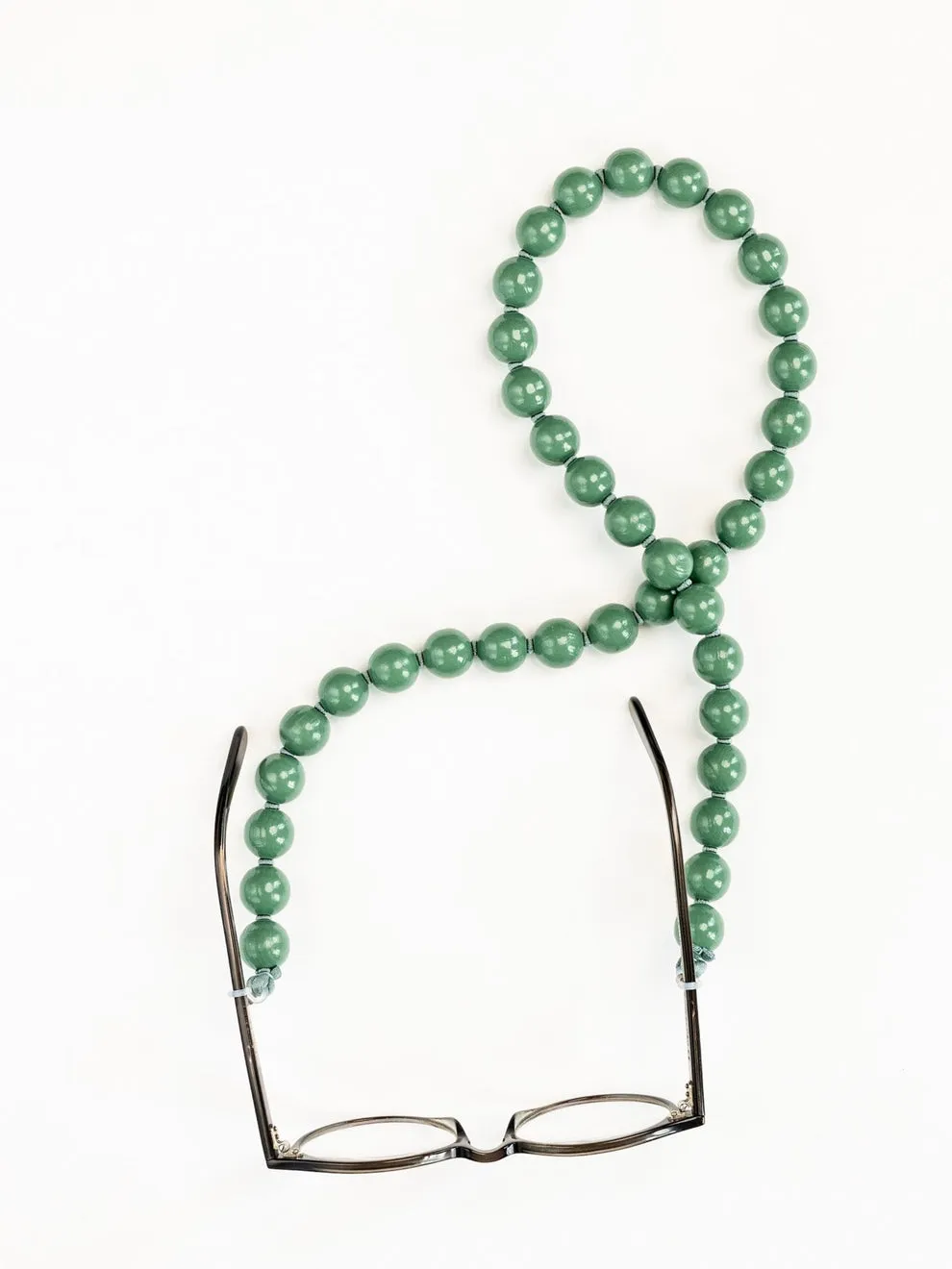 GLASSES HOLDER - BIG PERLEN - SALVIA