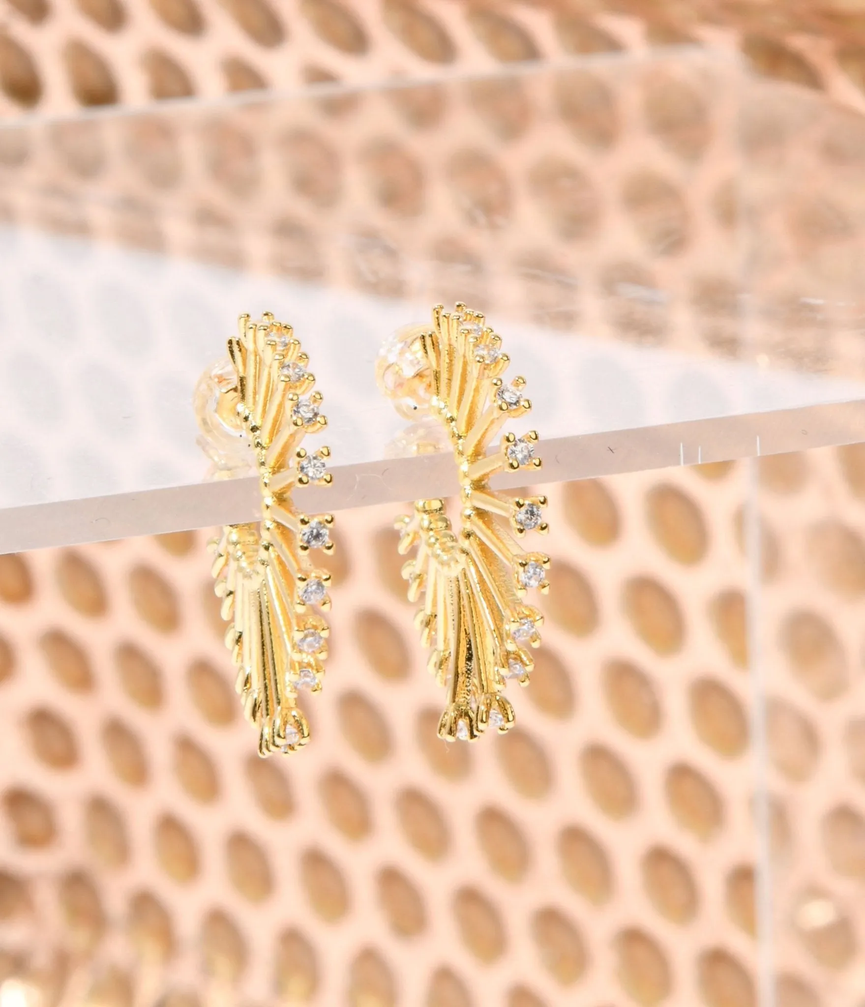 Gold & Silver Rhinestone Sandy Hoops
