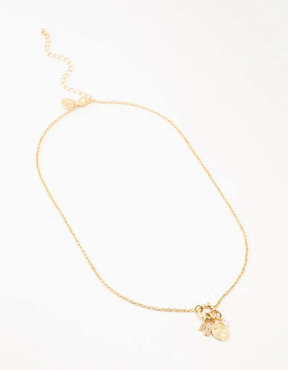 Gold Plated Virgo Charm Necklace