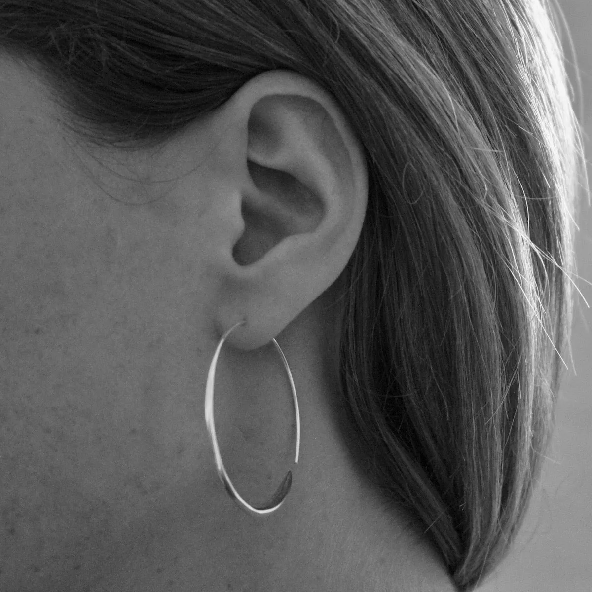 Gold Wrap Over Hoop Earrings
