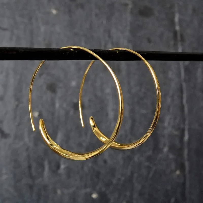 Gold Wrap Over Hoop Earrings