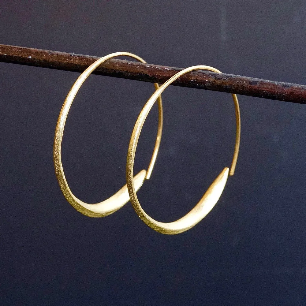 Gold Wrap Over Hoop Earrings