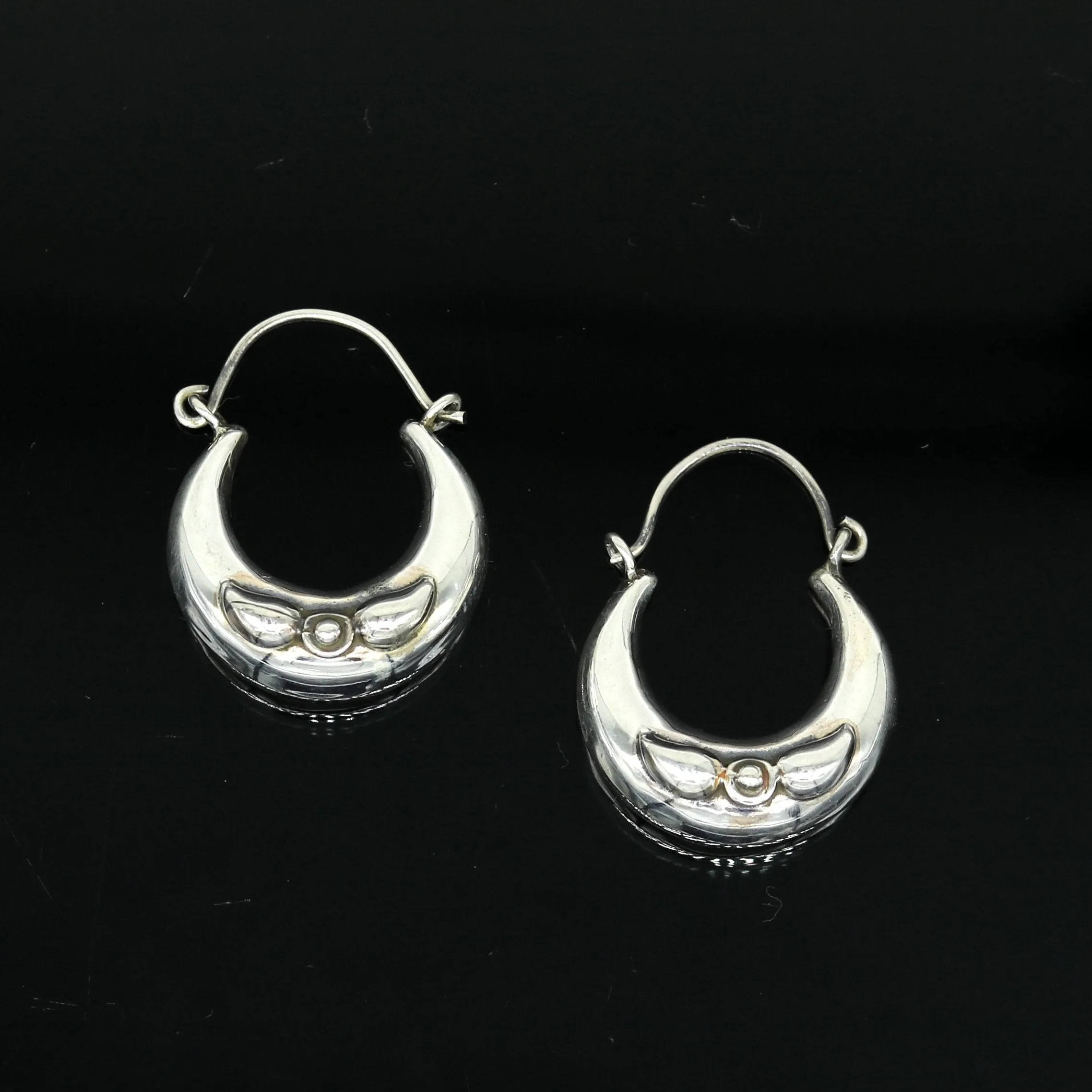 Handmade 925 sterling silver jewelry, fabulous vintage stylish customized hoops earrings bali tribal ethnic personalized jewelry ske17