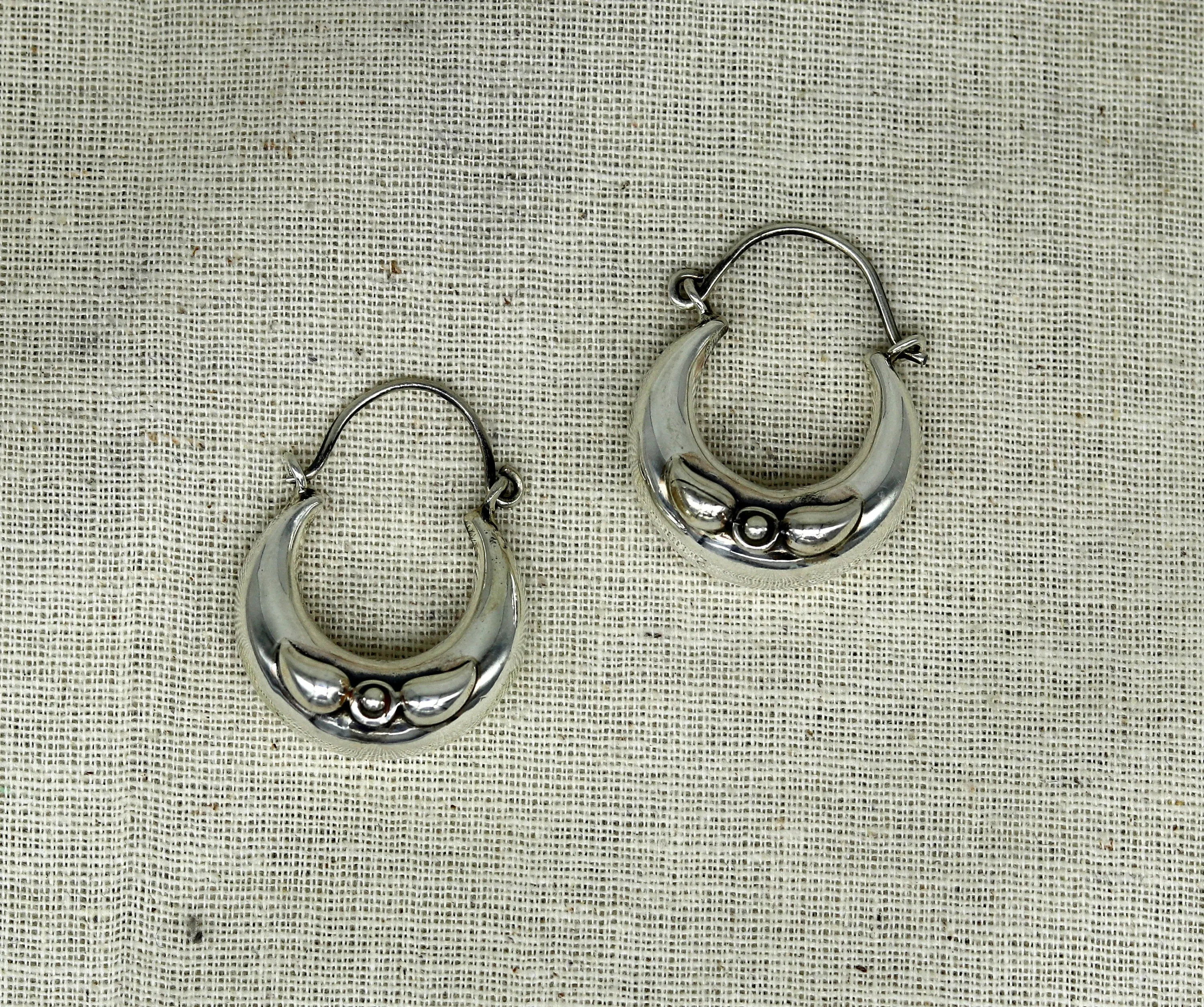 Handmade 925 sterling silver jewelry, fabulous vintage stylish customized hoops earrings bali tribal ethnic personalized jewelry ske17