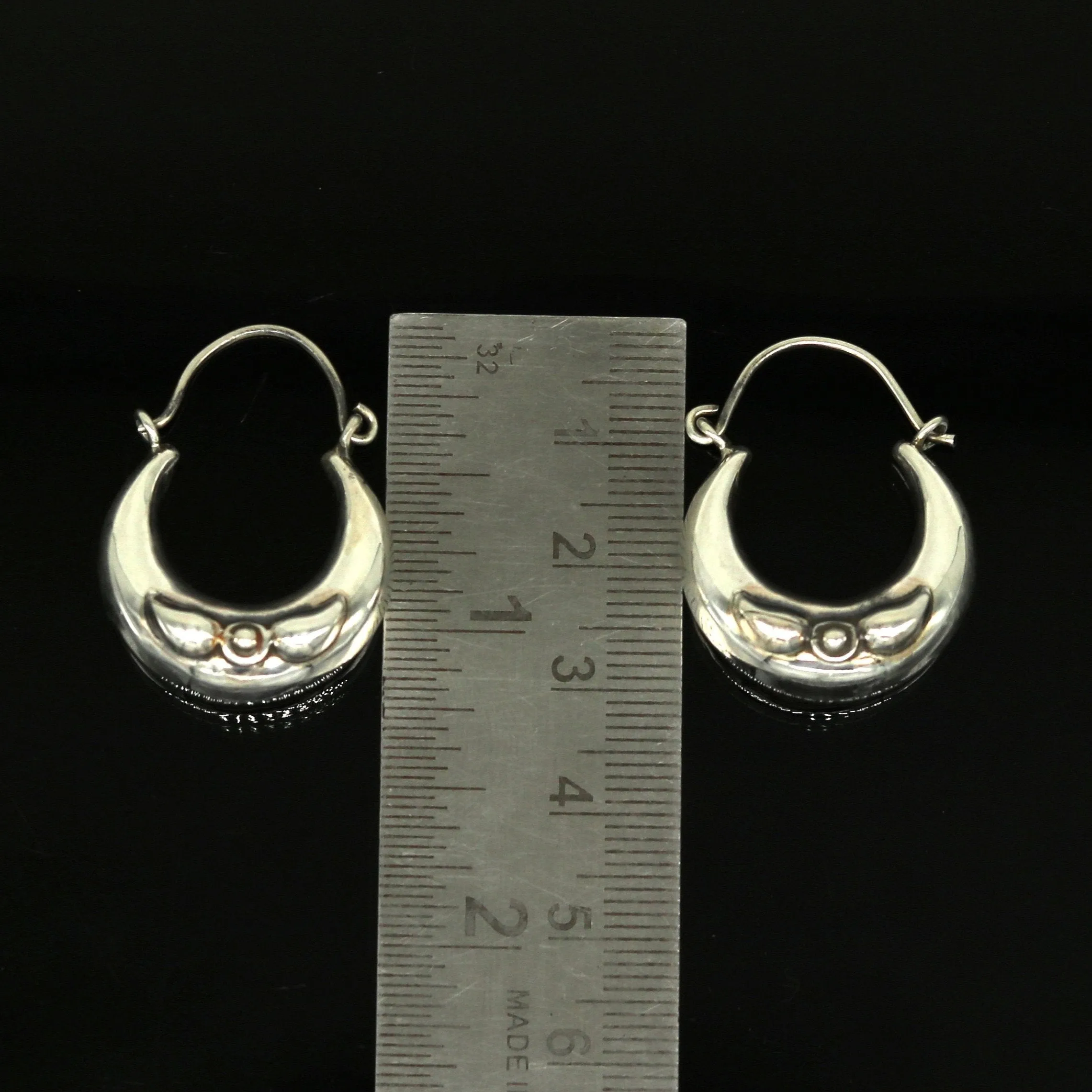 Handmade 925 sterling silver jewelry, fabulous vintage stylish customized hoops earrings bali tribal ethnic personalized jewelry ske17