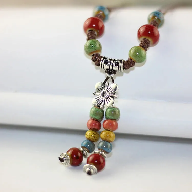 Handmade ceramic fashion simple collarbone chain