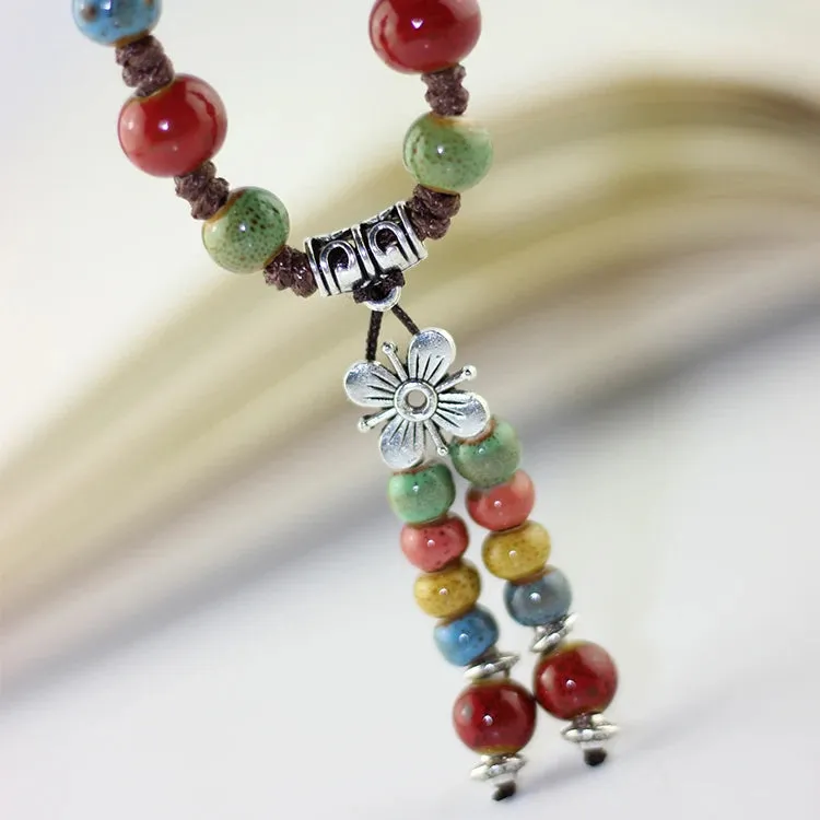 Handmade ceramic fashion simple collarbone chain