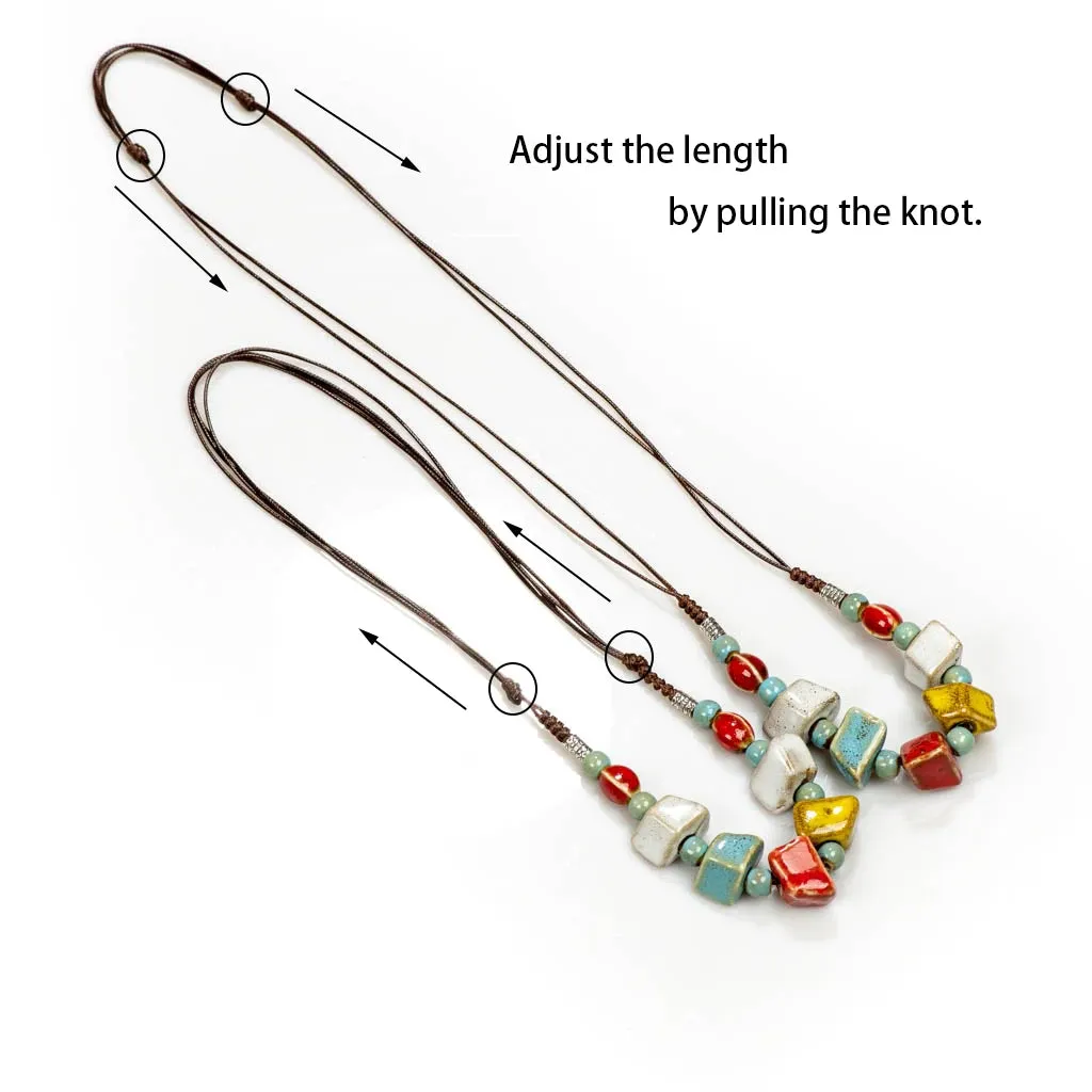 Handmade ceramic fashion simple collarbone chain