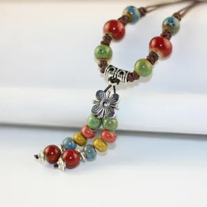 Handmade ceramic fashion simple collarbone chain
