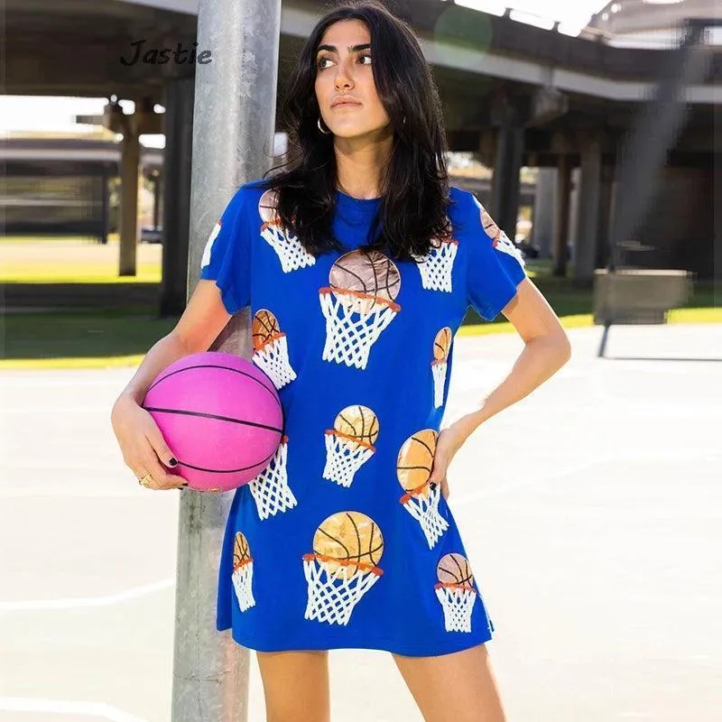 hoops sequin t-shirt dress