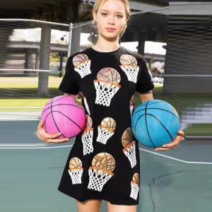 hoops sequin t-shirt dress