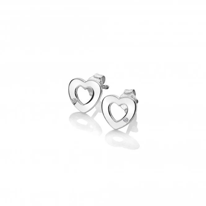Hot Diamonds Silver Amulet Heart Earrings