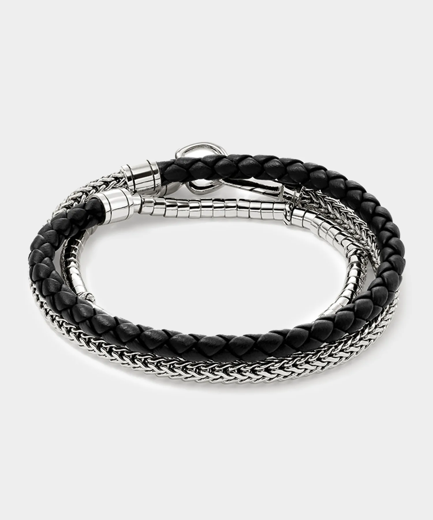 John Hardy Heishi Silver Triple Wrap Bracelet