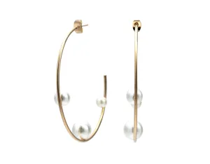 Kristy Pearl Hoop Earrings