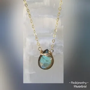 Labradorite briolette necklace