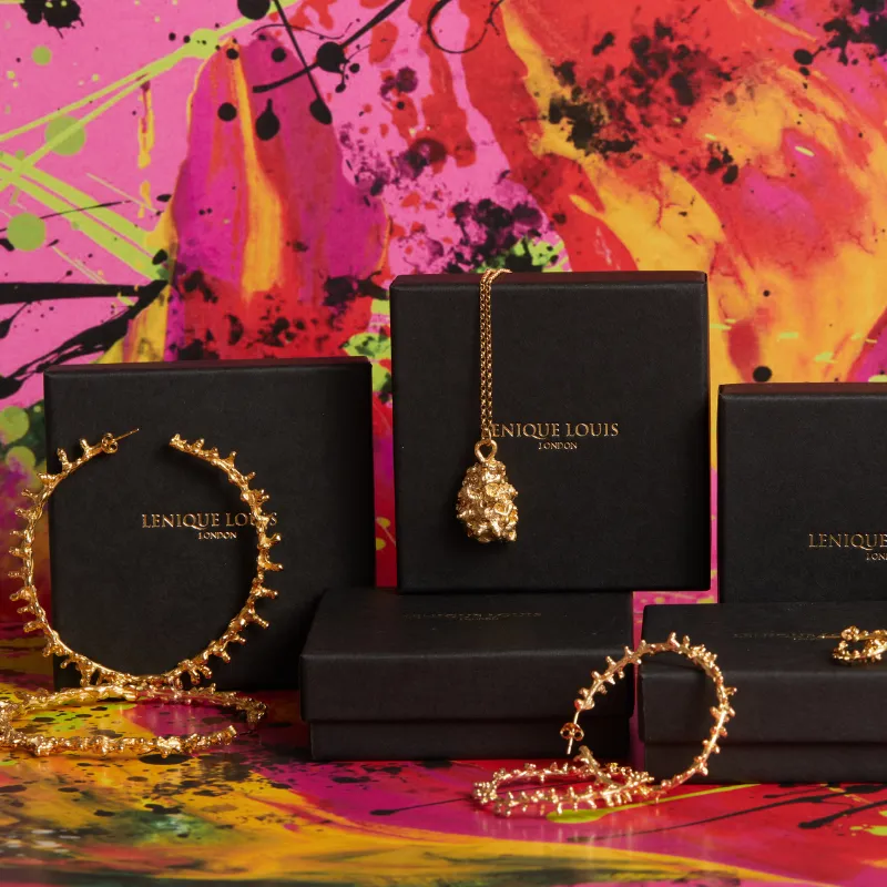 LARGE GOLD POD HOOPS