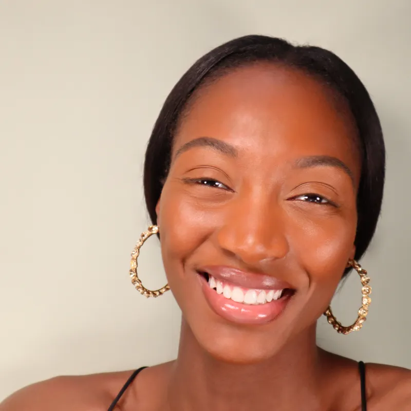 LARGE GOLD POD HOOPS