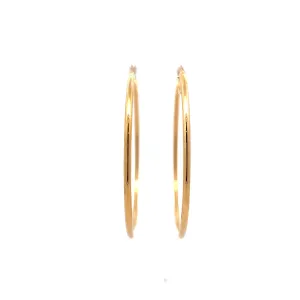 Large Hoop Earrings in 10K Yellow Gold