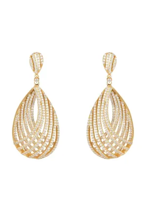 Latelita London Vortex Teardrop Earring Gold