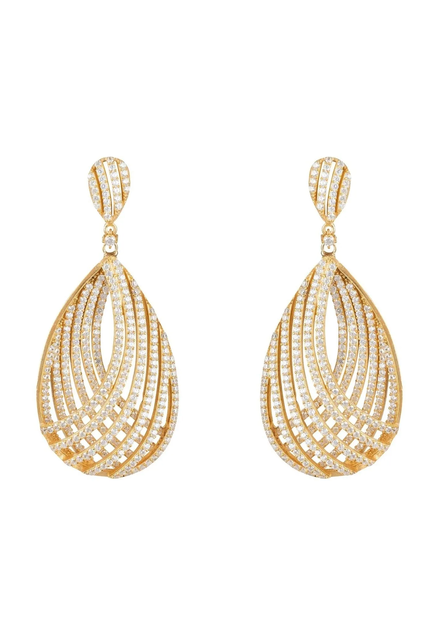 Latelita London Vortex Teardrop Earring Gold