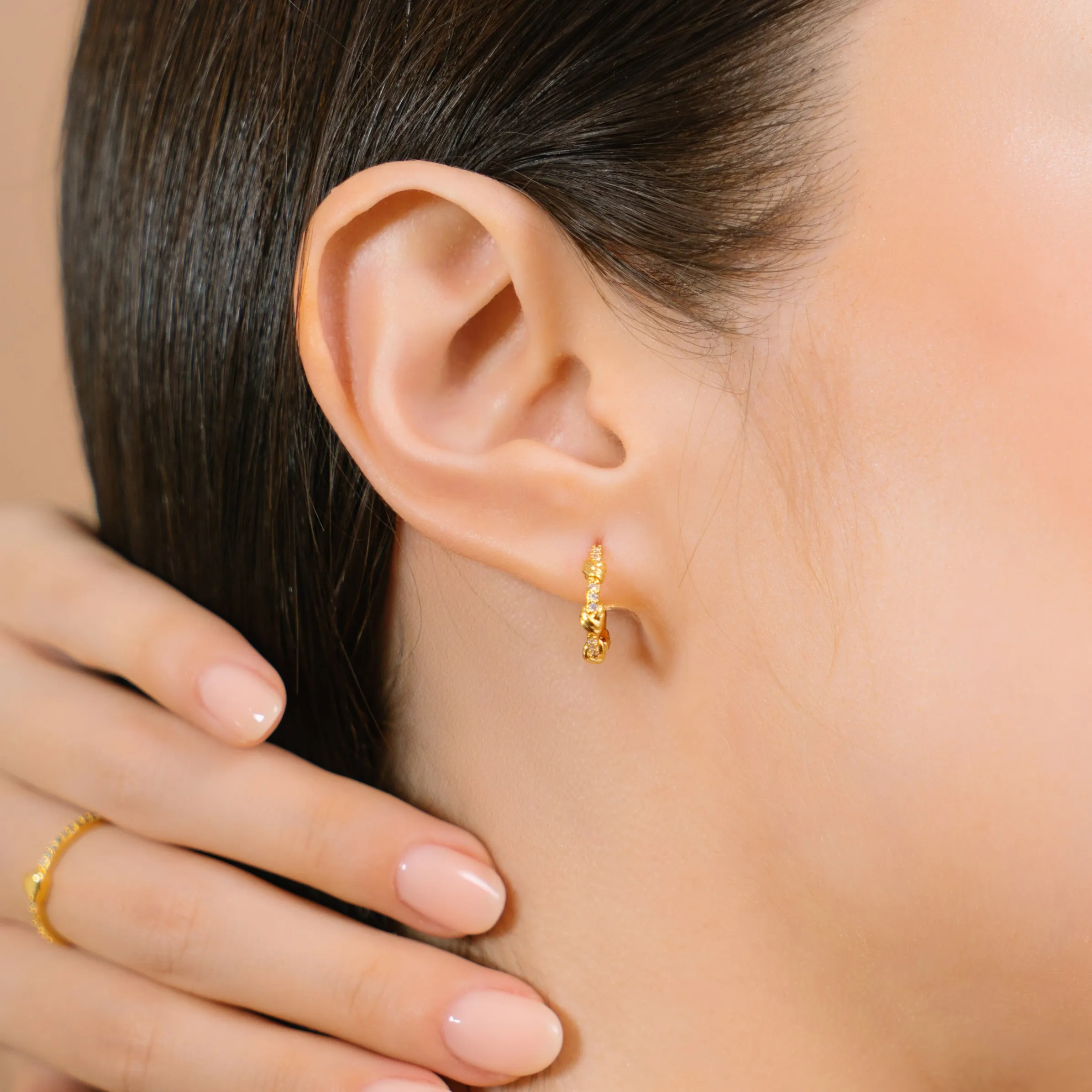 Laurette Love Knot Hoops