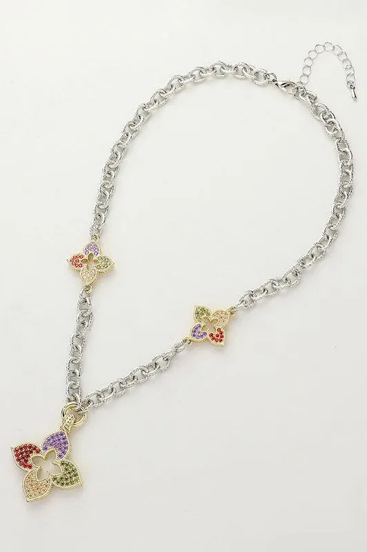 Lucky Day Multicolor Clover Pendant
