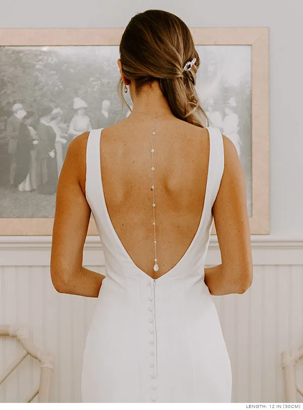 Margaux CZ Back Pendant Necklace