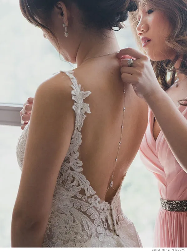 Margaux CZ Back Pendant Necklace