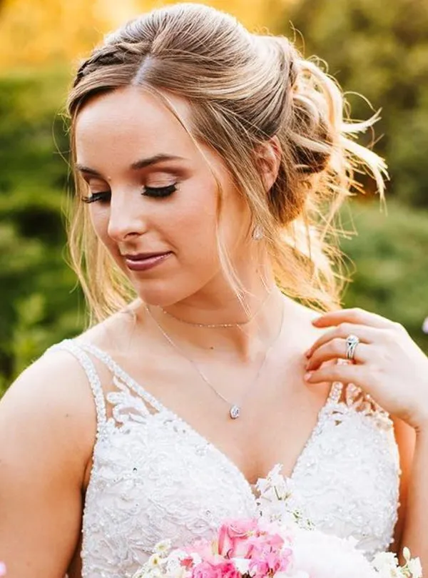 Margaux CZ Back Pendant Necklace