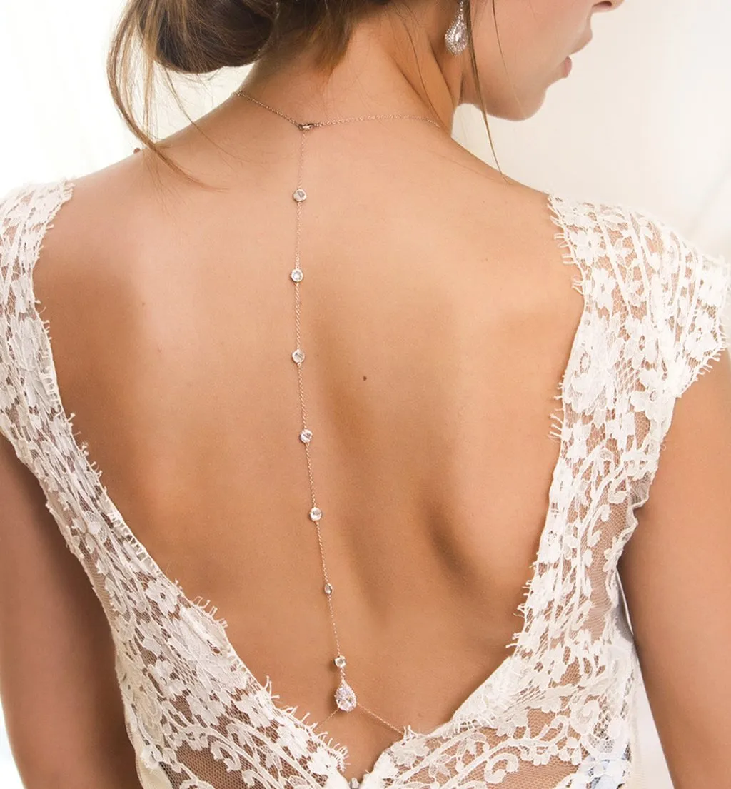 Margaux CZ Back Pendant Necklace