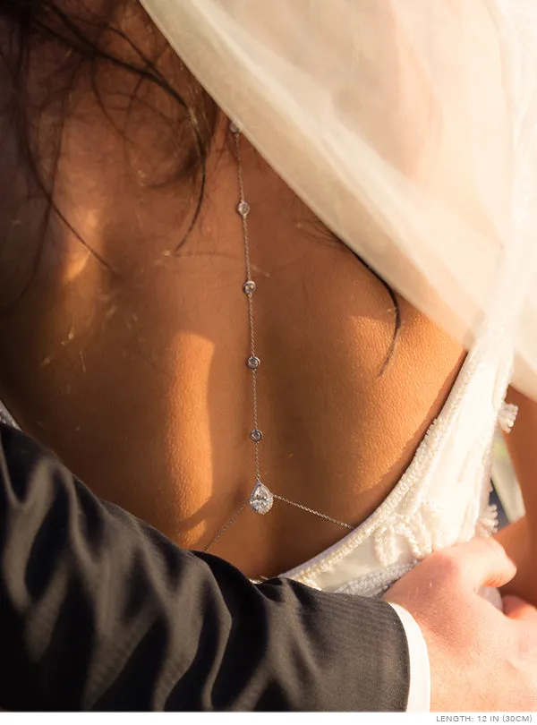 Margaux CZ Back Pendant Necklace
