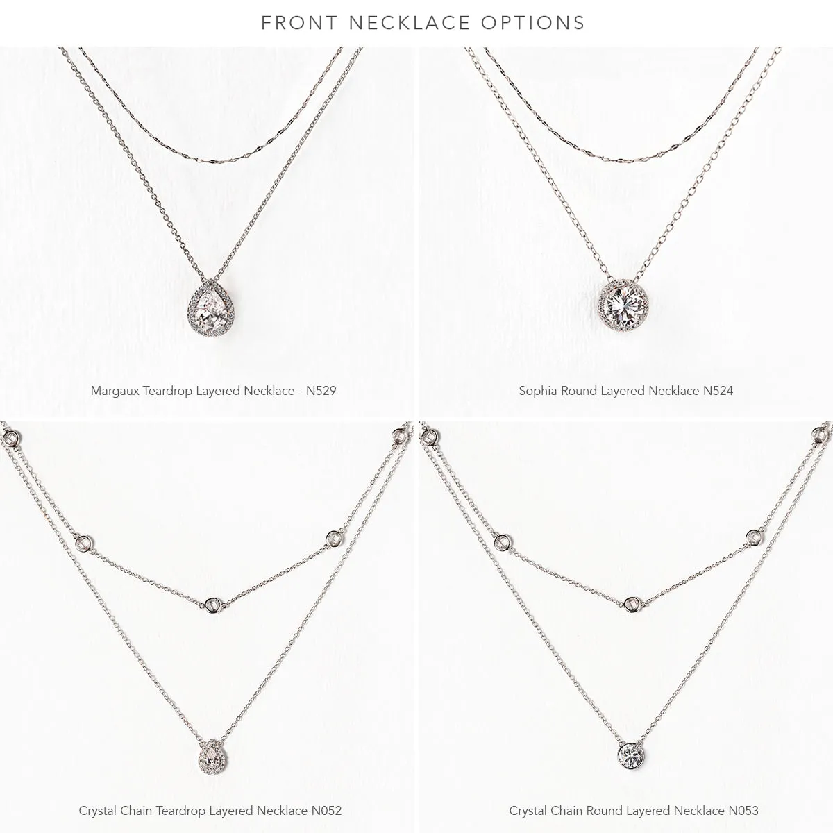 Margaux CZ Back Pendant Necklace