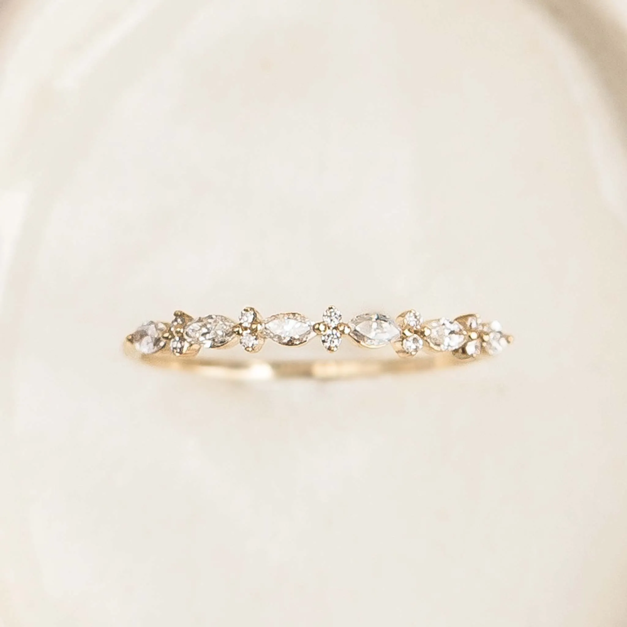 Marquise and Round Diamond Ring - Anjeli