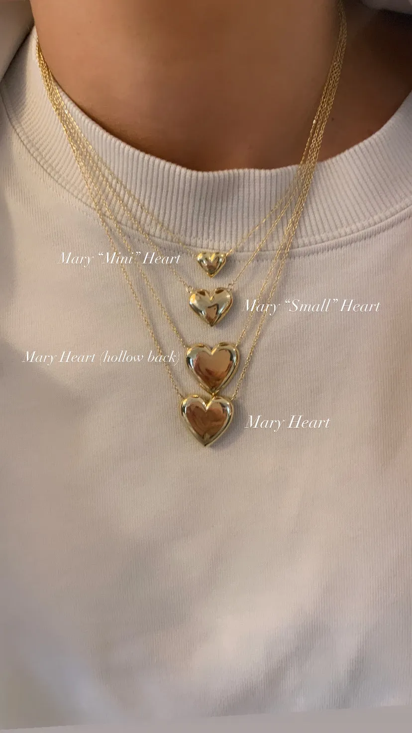 Mary Heart Necklace