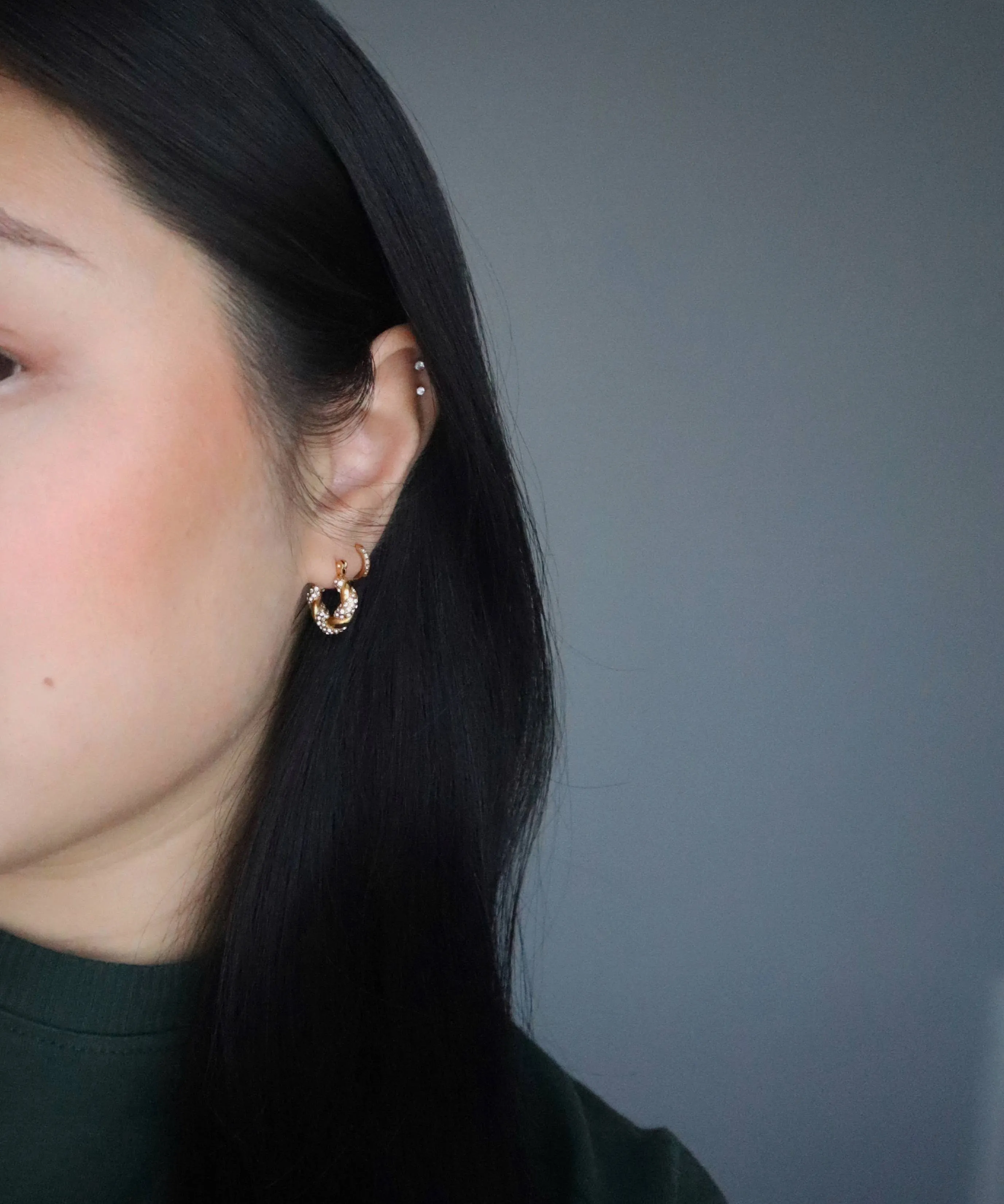 Mia Hoops | Small CZ Hoops