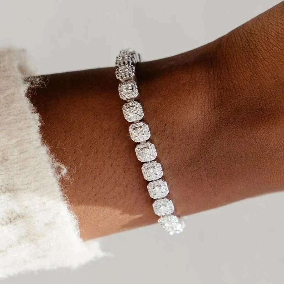 Micro Clustered Tennis Bracelet