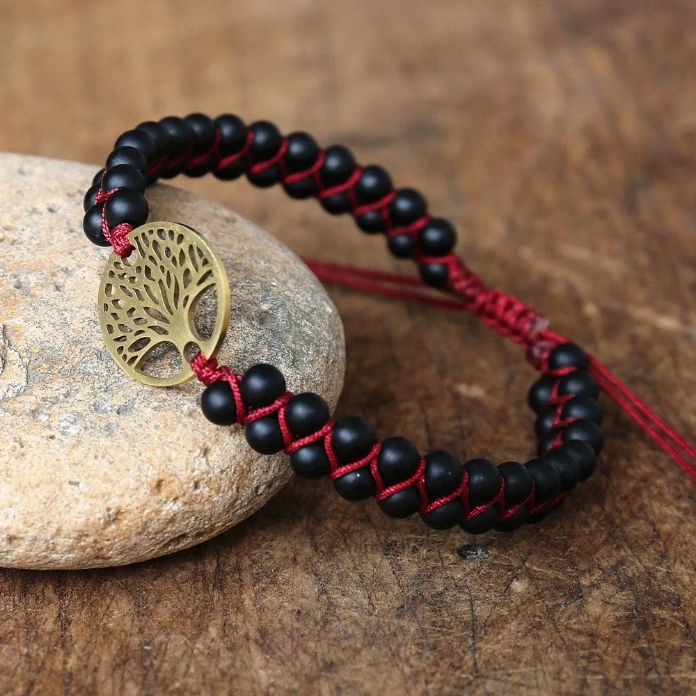 Natural African Stone Beaded Bracelet