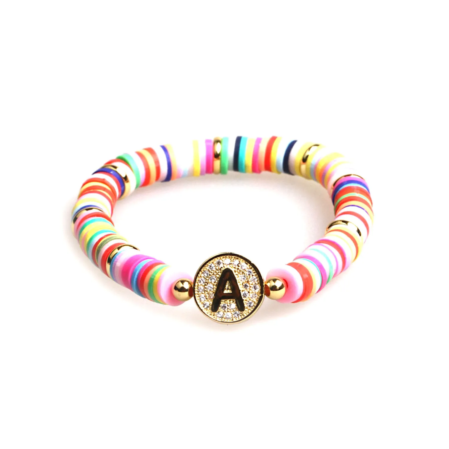New Boho Letter Rainbow Charm Bracelet Men Women