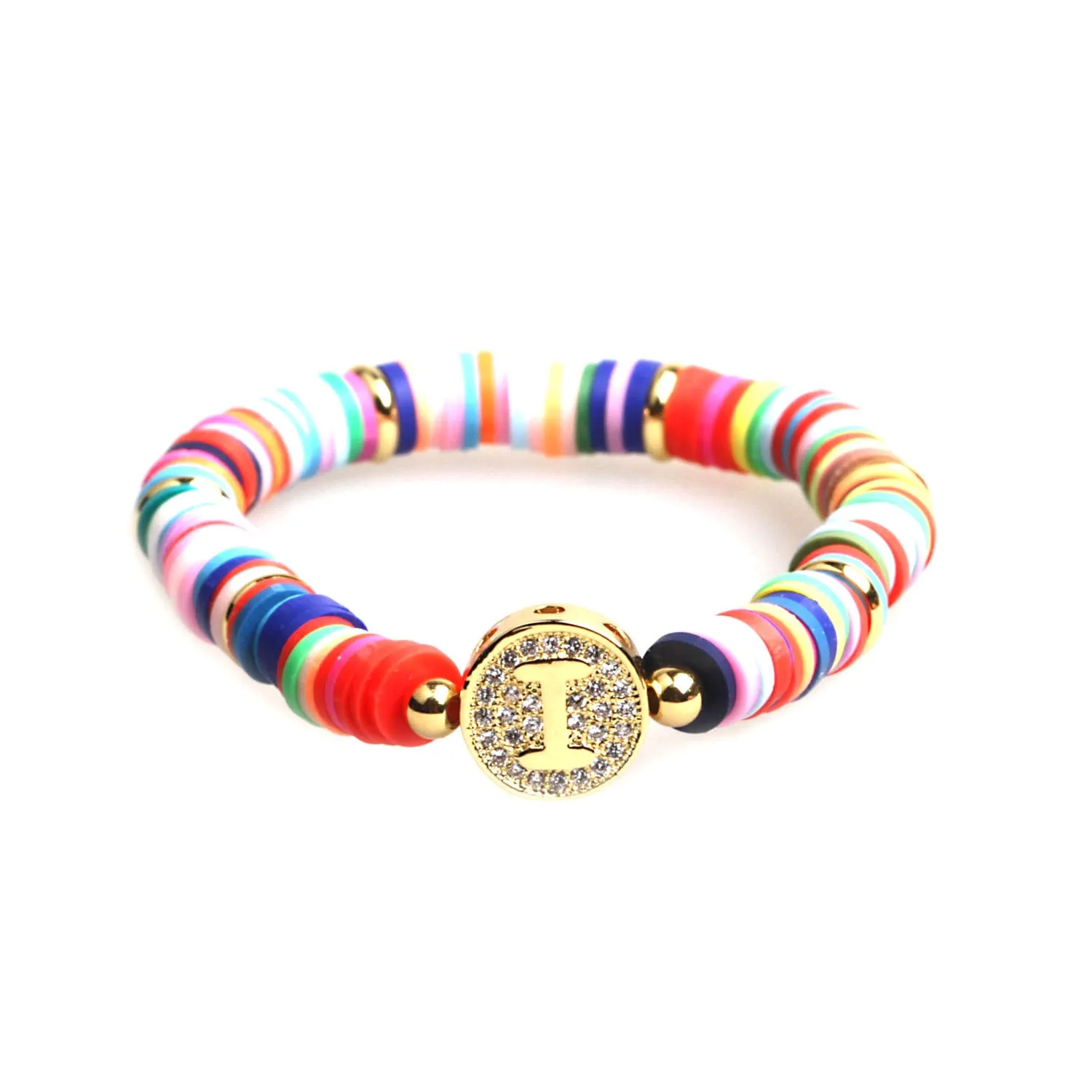 New Boho Letter Rainbow Charm Bracelet Men Women