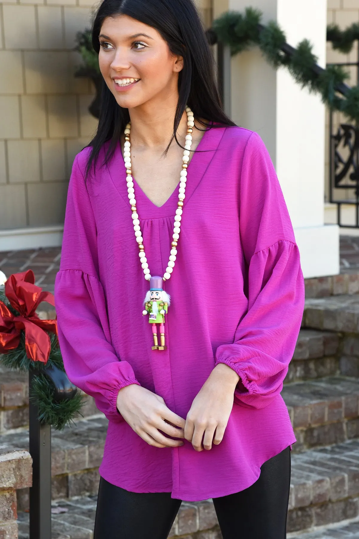 NUTCRACKER BEADED NECKLACE -GREEN