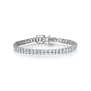 Nyla 11 Carats Oval Cut Diamond Single Row Tennis Bracelet in 18k White Gold